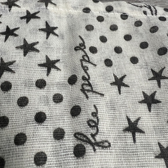 FREE PEOPLE Floral Polka-Dot Star Print Linen Shopping Tote Bag NW0T - Picture 4 of 7